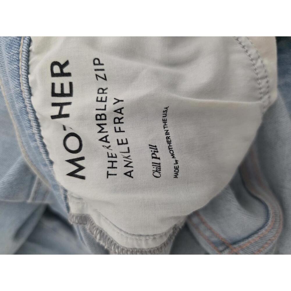 Mother Rambler Zip Ankle Fray in Chill Pill Size 24 - Picture 7 of 9